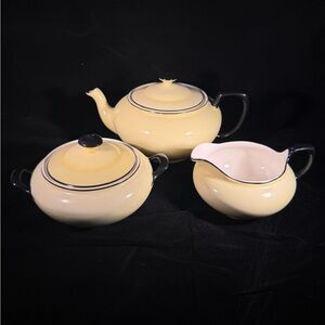 RARE D.E. McNichol Art Deco Tea Set - East Liverpool Ohio Potteries (1892-1929)